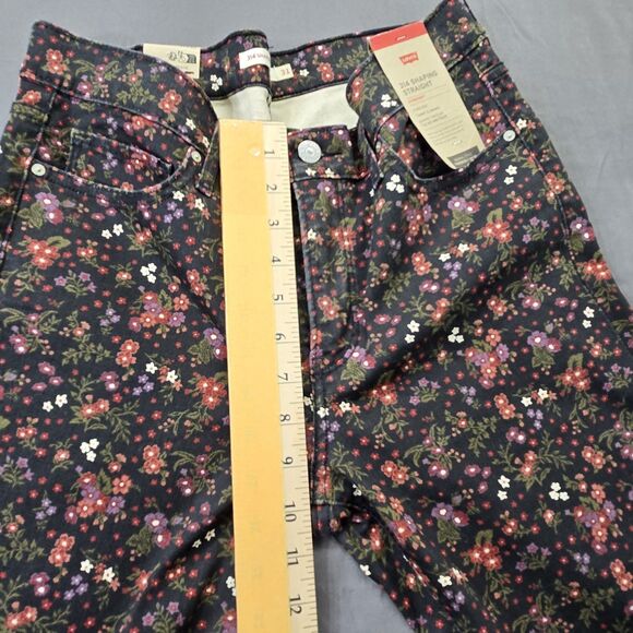Levi's 314 Flowered Shaping Straight Jeans Size 31x30 Women's Mid Rise - Picture 10 of 16